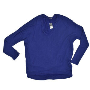 NEW Express One Eleven Blue V-Neck Tunic Sweater Women's Regular Size S
